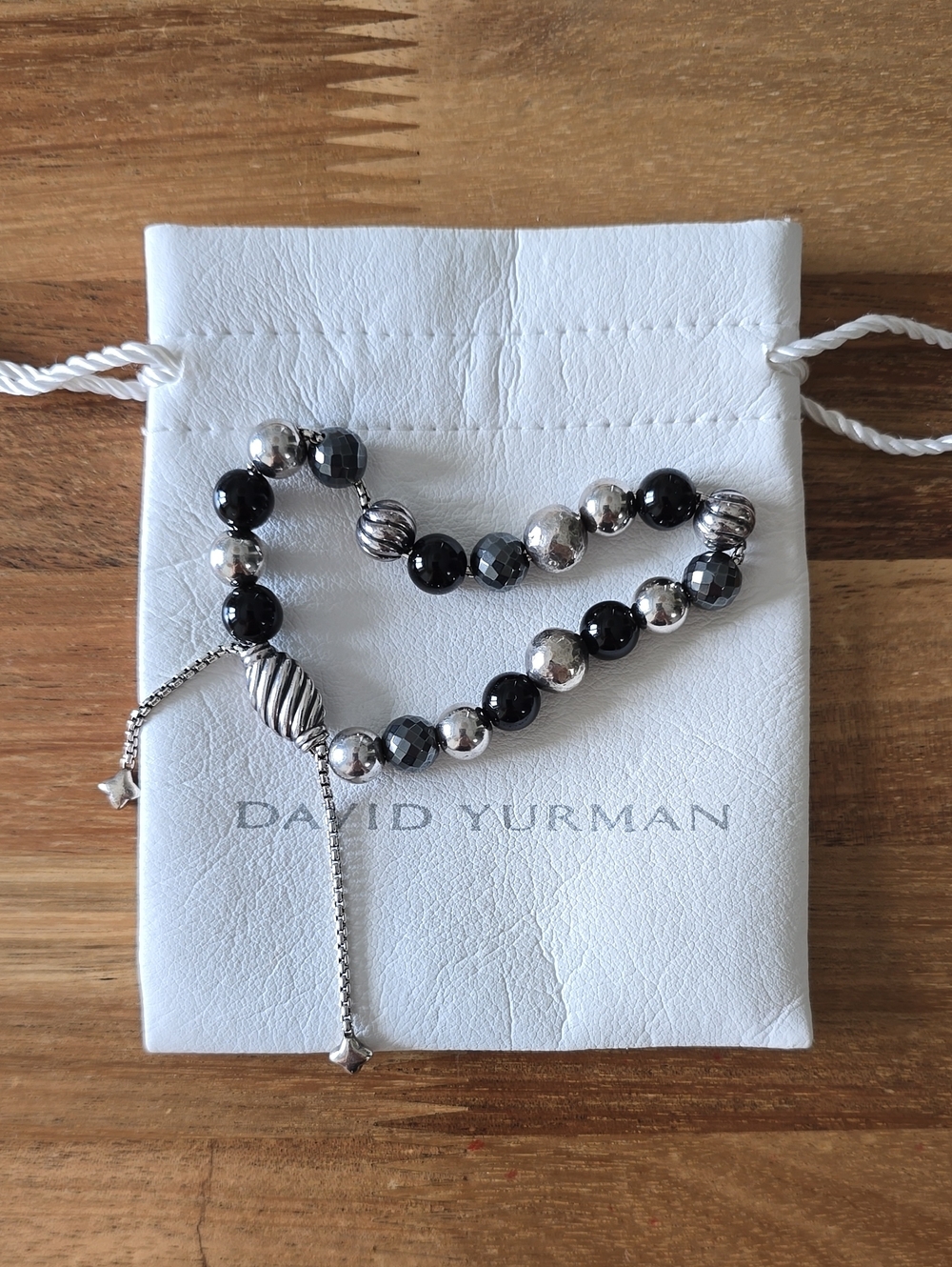 davud yurman bracelet silver and onyx great condition